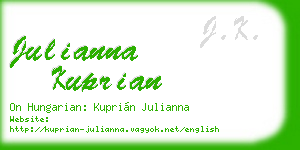 julianna kuprian business card
